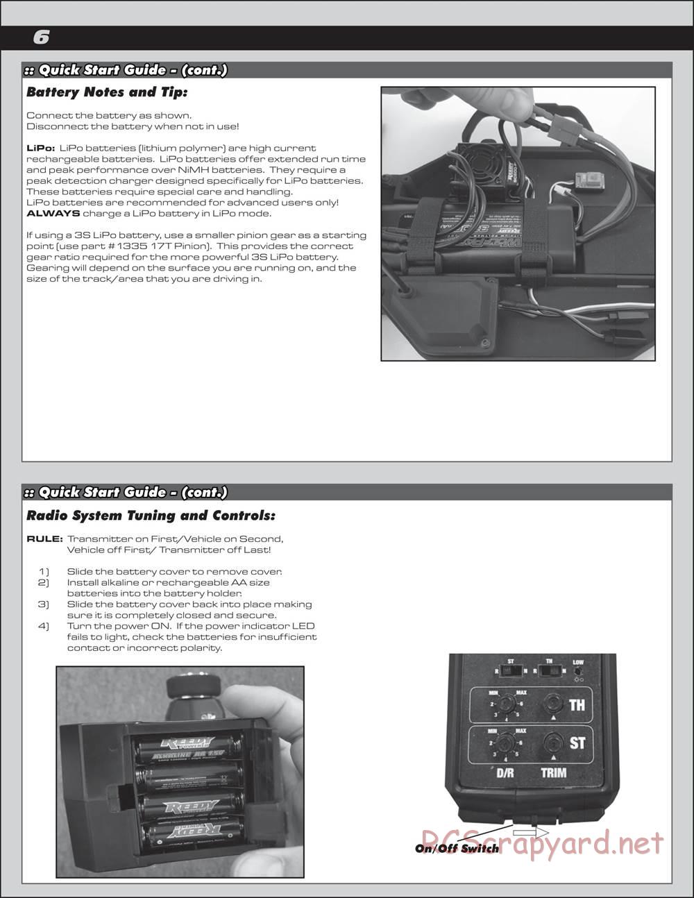 Team Associated - DR10 Drag Race Car - Manual - Page 6